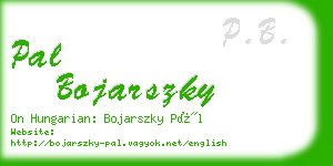 pal bojarszky business card